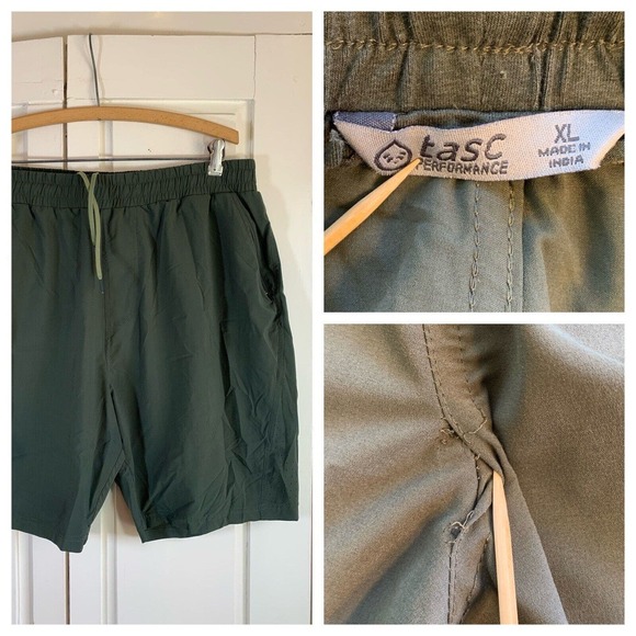 tasc Performance Other - Tasc Performance Shorts Mens Medium Green Workout Gym Athletic Running READ